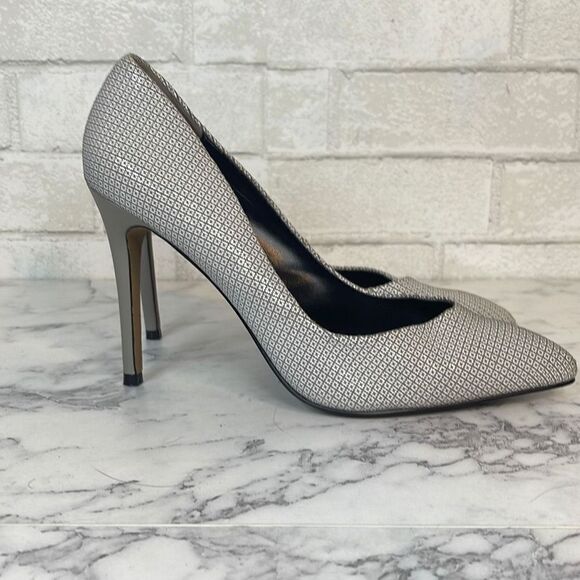 Reiss Millie Geo Print Court Pointed Toe Stiletto Heels 40 - Picture 1 of 6